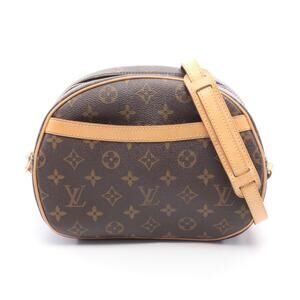 Louis Vuitton Blois Shoulder Bag Canvas Leather Monogram Brown
